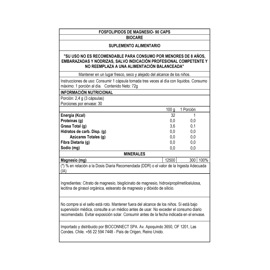 Minerales - Complejo Fosfolípidos de Magnesio