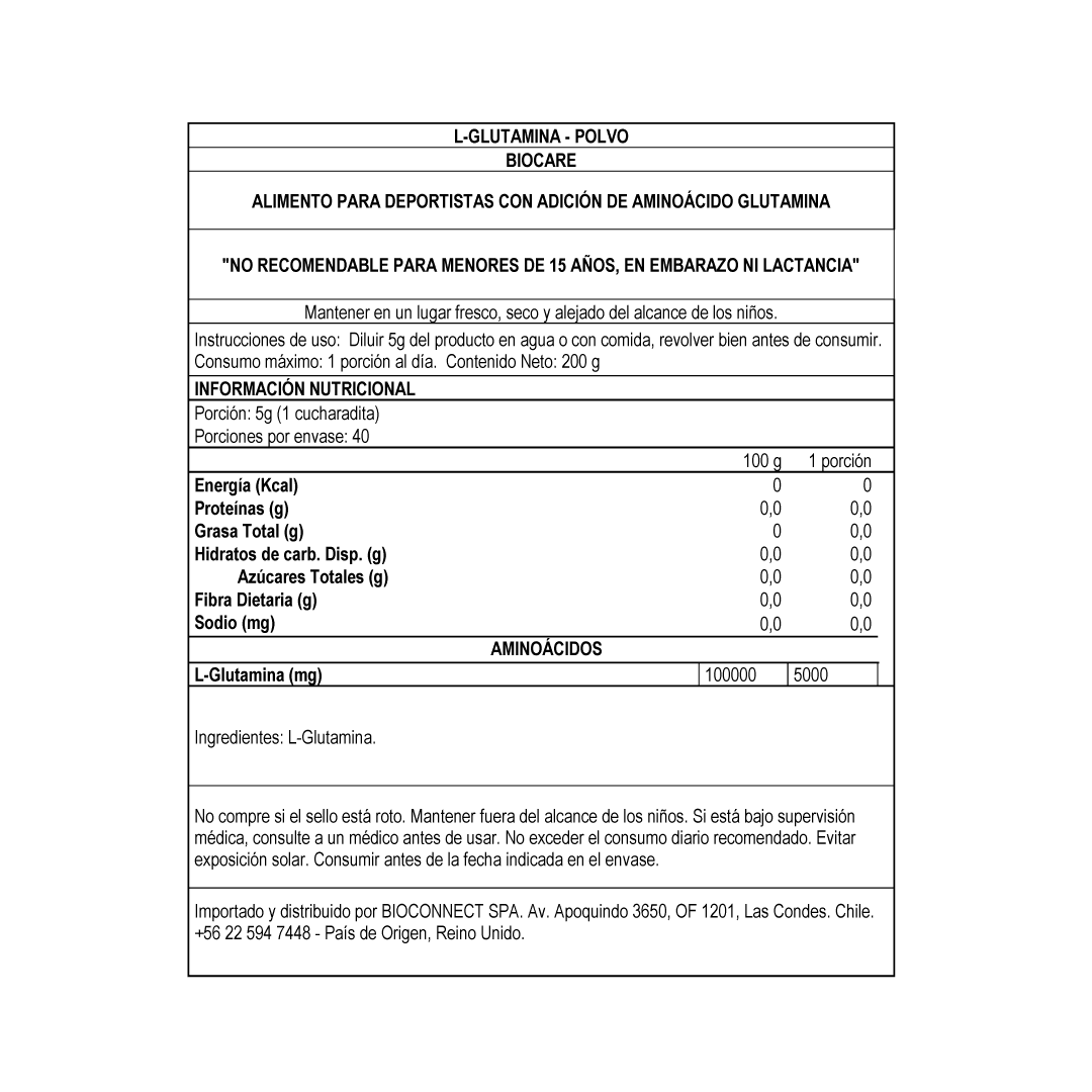 L-Glutamina en Polvo