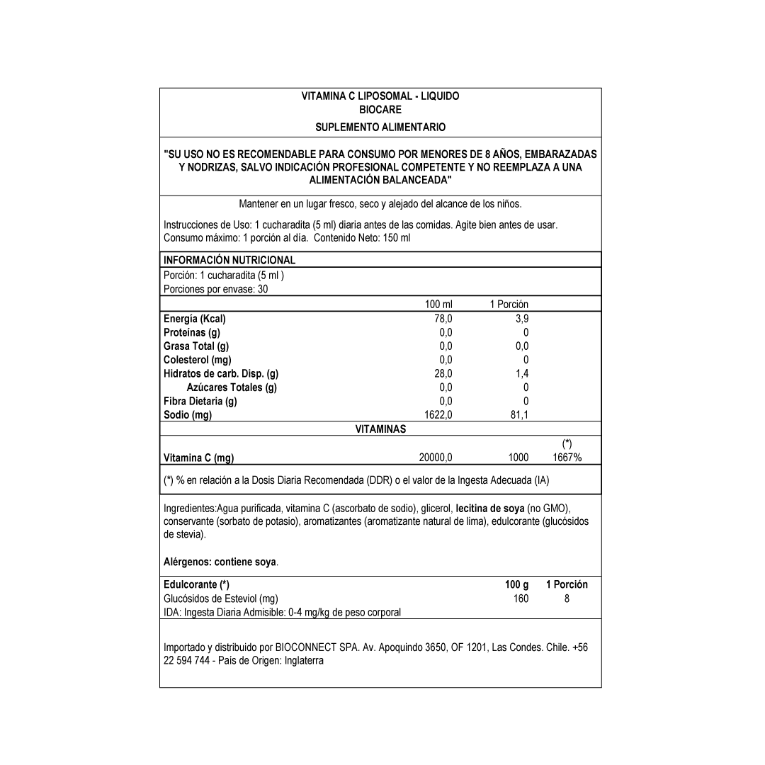 Vitaminas - Vitamina C Liposomal